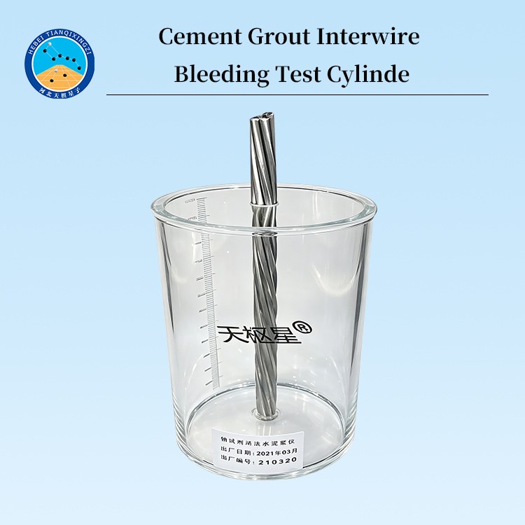 Cement Grout Interwire Bleeding Test Cylinder